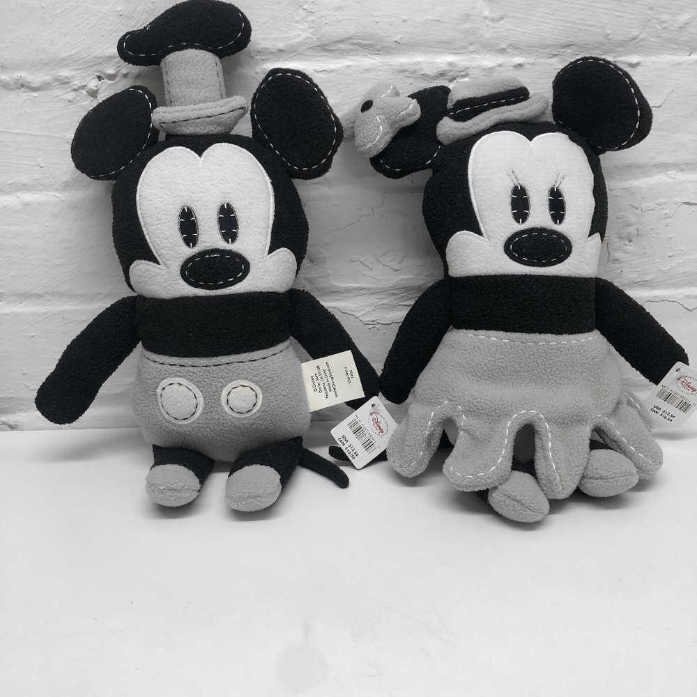 13" DISNEY POOK-A-LOOZ STEAMBOAT WILLIE Mickey & Minnie Mouse Plush Toy